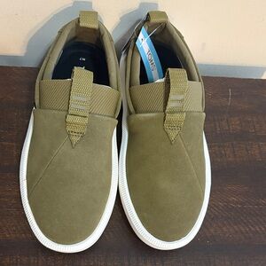 Toms Olive Green Slip-On Loafers